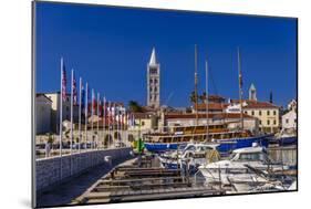 Croatia, Rab Rab, Marina with Altstadt-Udo Siebig-Mounted Photographic Print