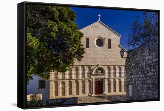 Croatia, Rab Rab Town, Cathedral Sveta Marija-Udo Siebig-Framed Stretched Canvas