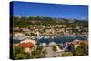 Croatia, Rab Rab Town, Kristofora Square with Boat Harbor in Front of Kamenjak-Udo Siebig-Stretched Canvas