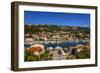 Croatia, Rab Rab Town, Kristofora Square with Boat Harbor in Front of Kamenjak-Udo Siebig-Framed Photographic Print