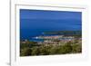 Croatia, Rab Rab Town, Old Town with Harbor and Peninsula Frkanj-Udo Siebig-Framed Photographic Print