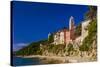 Croatia, Rab Rab Town, Promenade with Monastery Sveti Andrija-Udo Siebig-Stretched Canvas