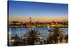 Croatia, Rab Rab Town, View from Banjol, Hotel Padova, Evening Mood-Udo Siebig-Stretched Canvas