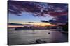 Croatia, Rab Rab Town, View from Banjol, Hotel Padova, Sunset-Udo Siebig-Stretched Canvas