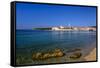 Croatia, Rab Rab Town, View from Banjol-Udo Siebig-Framed Stretched Canvas