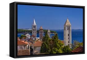Croatia, Rab Rab TownView from City Wall-Udo Siebig-Framed Stretched Canvas