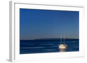 Croatia, Rab View Westwards to Island Losinj with Motor Glider, View from Banjol-Udo Siebig-Framed Photographic Print