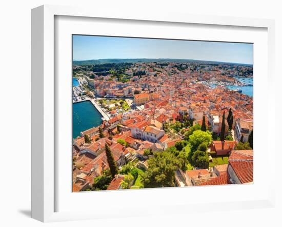 Croatia, Rovinj, Istria. Town of Rovinj and harbor.-Julie Eggers-Framed Photographic Print
