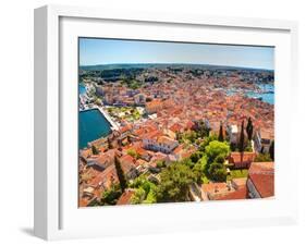 Croatia, Rovinj, Istria. Town of Rovinj and harbor.-Julie Eggers-Framed Photographic Print