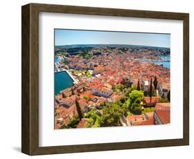 Croatia, Rovinj, Istria. Town of Rovinj and harbor.-Julie Eggers-Framed Photographic Print