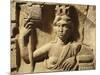 Croatia, Salona, Solin, Cesarean Door of Salona, Detail of Bas-Relief with the Tyche of Solona-null-Mounted Giclee Print