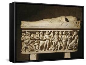 Croatia, Salona, Solin, Manastirine, Sarcophagus Depicting the Myth of Phaedra and Hippolytus-null-Framed Stretched Canvas