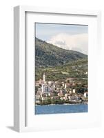 Croatia. Seget Vranjica on Dalmatian Coast near Trogir. Windmill turbine.-Trish Drury-Framed Photographic Print