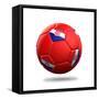 Croatia Soccer Ball-pling-Framed Stretched Canvas