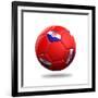 Croatia Soccer Ball-pling-Framed Premium Giclee Print