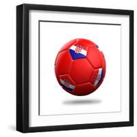 Croatia Soccer Ball-pling-Framed Art Print