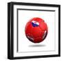Croatia Soccer Ball-pling-Framed Art Print