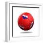 Croatia Soccer Ball-pling-Framed Art Print