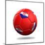 Croatia Soccer Ball-pling-Mounted Art Print