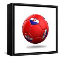 Croatia Soccer Ball-pling-Framed Stretched Canvas