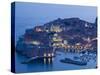 Croatia, Southern Dalmatia, Dubrovnik, Old Town and Harbour-Walter Bibikow-Stretched Canvas