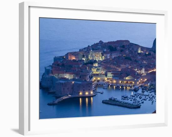 Croatia, Southern Dalmatia, Dubrovnik, Old Town and Harbour-Walter Bibikow-Framed Photographic Print