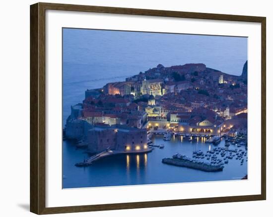 Croatia, Southern Dalmatia, Dubrovnik, Old Town and Harbour-Walter Bibikow-Framed Photographic Print