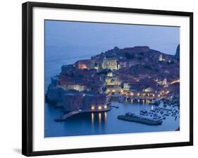 Croatia, Southern Dalmatia, Dubrovnik, Old Town and Harbour-Walter Bibikow-Framed Photographic Print