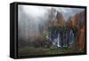 Croatia, the Incredible Autumn Colours and Waterfalls of Plitvice National Park.-Andrea Pozzi-Framed Stretched Canvas
