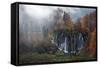 Croatia, the Incredible Autumn Colours and Waterfalls of Plitvice National Park.-Andrea Pozzi-Framed Stretched Canvas