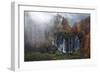 Croatia, the Incredible Autumn Colours and Waterfalls of Plitvice National Park.-Andrea Pozzi-Framed Photographic Print