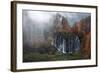 Croatia, the Incredible Autumn Colours and Waterfalls of Plitvice National Park.-Andrea Pozzi-Framed Photographic Print