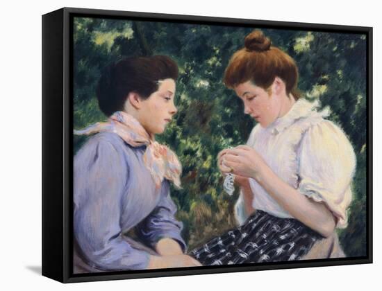 Crochet Lesson-Federico Zandomeneghi-Framed Stretched Canvas