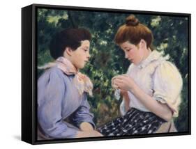 Crochet Lesson-Federico Zandomeneghi-Framed Stretched Canvas