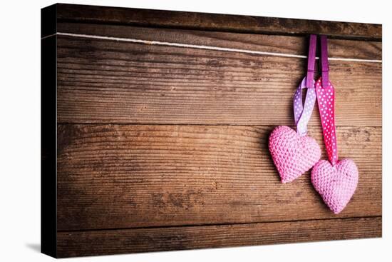 Crochet Lovely Hearts-oksix-Stretched Canvas