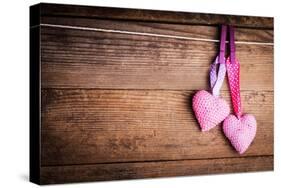 Crochet Lovely Hearts-oksix-Stretched Canvas