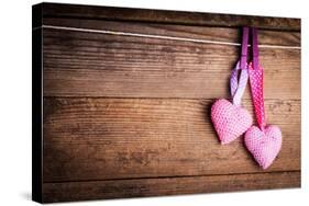 Crochet Lovely Hearts-oksix-Stretched Canvas