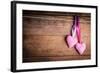 Crochet Lovely Hearts-oksix-Framed Art Print