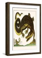 Crocodile and Lizard-Albertus Seba-Framed Art Print