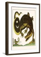 Crocodile and Lizard-Albertus Seba-Framed Art Print