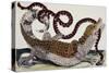 Crocodile and Snake-Maria Sibylla Merian-Stretched Canvas