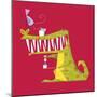 Crocodile brushing his teeth-Harry Briggs-Mounted Premium Giclee Print