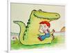 Crocodile Hug, or Best Friends-Maylee Christie-Framed Premium Giclee Print