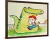 Crocodile Hug, or Best Friends-Maylee Christie-Framed Premium Giclee Print