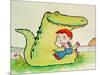 Crocodile Hug, or Best Friends-Maylee Christie-Mounted Premium Giclee Print