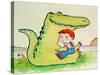 Crocodile Hug, or Best Friends-Maylee Christie-Stretched Canvas