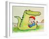 Crocodile Hug, or Best Friends-Maylee Christie-Framed Giclee Print