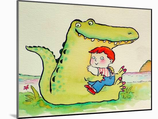 Crocodile Hug, or Best Friends-Maylee Christie-Mounted Giclee Print