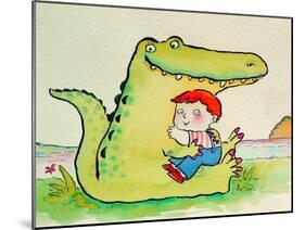 Crocodile Hug, or Best Friends-Maylee Christie-Mounted Giclee Print