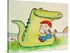Crocodile Hug, or Best Friends-Maylee Christie-Stretched Canvas
